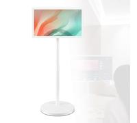 LwiftGal TéLéViseur Portable 21,5 Pouces 1080p sur roulettes, Moniteur Tactile Intelligent avec Android 13, Batterie IntéGréE pour Le Divertissement à Domicile Et La Mobilité 4+64G