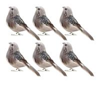 lwingflyer Oiseaux artificiels Moineau Ornements avec Pince féerique Jardin Arbre de Noël Festival en Plein air décoration de Mariage décor saisonnier