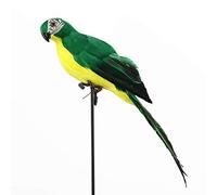 lwingflyer Perroquet Artificiel Vert Grandeur Nature Mousse Plume Perroquet Ara Oiseaux pour la décoration Costume épaule Ornement Maison Moderne Jardin fête décor (13,8 Pouces / 35 cm)
