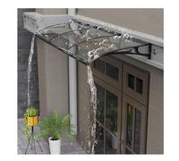 LWJSOCP Auvent de Porte arqué en Polycarbonate - Élégant Store extérieur pour se protéger du Soleil et de la Pluie - 100 x 220 cm - Abri de Balcon stylé et Housse résistante aux intempérie