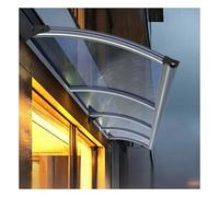LWJSOCP Auvent de Porte d'entrée extérieur en Polycarbonate, résistant aux intempéries, 45 x 100 cm, Protection Anti-tempête à 12 Niveaux, idéal pour Les Maisons Anciennes.