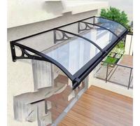 LWJSOCP Auvent de Porte en Polycarbonate - Abri d'entrée extérieur vitré, Couverture de Toit pour Maison, Balcon, Garage, fenêtre - N° 2 80 x 240 cm / 32"