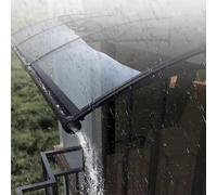 LWJSOCP Auvent de Porte en Polycarbonate, Store Mural avec Toit relevable en Aluminium autonettoyant de 2,5 mm d'épaisseur, Protection Contre Les intempéries pour l'entrée Principale