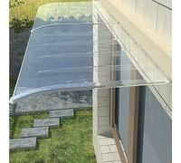 LWJSOCP Auvent Transparent en Polycarbonate - Store Invisible et épais pour balcons et vérandas - Protection extérieure Contre la Pluie pour fenêtres et entrées - Couverture résistante aux