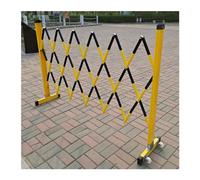LWJSOCP Barrière de Circulation Extensible et Portable avec Roues, clôture de sécurité Pliable pour autoroutes et aéroports, Facile à déplacer, Noire, 119,4 x 248,9 cm, bloqueur de Route Durable et