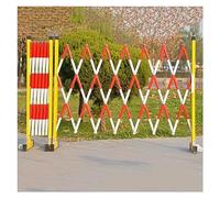 LWJSOCP Barrière métallique rétractable et réglable - Portail d'allée Enroulable pour la Maintenance, Les travaux de Construction et la Gestion du trafic - Durable et Facile à Utiliser