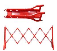 LWJSOCP Barrière routière Mobile Extensible, barrière de Circulation télescopique avec Bandes réfléchissantes pour la sécurité des Chantiers et des travaux publics - Rouge, Durable et Portable