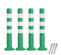 LWJSOCP Borne de signalisation routière en Acier, Poteau de sécurité de 75 cm de Hauteur, Parking Vert, cône de sécurité en Plastique Durable pour allée, Lot de 4 pour Une Meilleure Gestion du trafi
