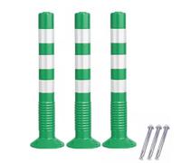LWJSOCP Borne de stationnement Robuste en Acier, Poteau de signalisation de 75 cm, cône de sécurité Vert pour allées et parkings commerciaux, Piquet de signalisation en Plastique Durable