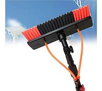 LWJSOCP Brosse télescopique à Eau pour Le Nettoyage des Panneaux solaires, Tige Extensible de 12 m, Brosse de Nettoyage de vitres de 35 cm, Outil d'entretien Efficace pour Panneaux photovo
