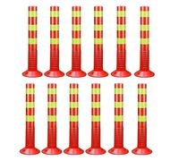 LWJSOCP Cônes de stationnement réfléchissants 75 cm - Lot de 2 cônes de signalisation Flexibles pour Parcs, Jardins et Routes - Cônes de sécurité routière commerciaux (Rouges)