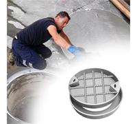 LWJSOCP Couvercle de Regard Invisible Haute résistance - Couvercle Rond renforcé pour Regards de 50, 65, 70 et 90 cm de Hauteur (8 cm) et de diamètre (88 cm) - Solution discrète