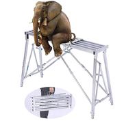 LWJSOCP Échafaudage Pliable et Portable réglable - Plateforme de Travail et Tabouret Polyvalents pour la décoration, la Peinture et Les projets de Bricolage - Équipement réglable en hauteu