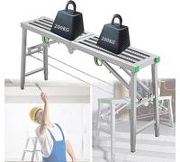 LWJSOCP Échafaudage portatif à escabeaux, Plateforme de Travail avec Charge maximale de 880 LB, Hauteur réglable à 5 Vitesses et Conception Pliable