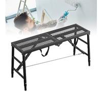 LWJSOCP Échafaudage portatif à Hauteur réglable et escabeau Pliable - Plateforme de Travail en Acier galvanisé Robuste, capacité de Charge de 900 LB, Utilisation Polyvalente pour la Maison