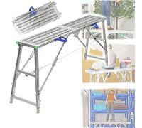 LWJSOCP Échafaudage portatif Pliable à Hauteur réglable pour travaux de Nettoyage et d'entretien (160 cm)