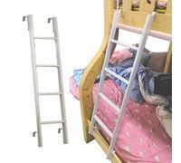 LWJSOCP Échelle de lit superposé 4/5 marches, échelle Courte Portable en métal pour Camping-Car, dortoir, Appartement, échelle d'escalade de Remplacement Blanche, 116/130/140/150 cm (Taill