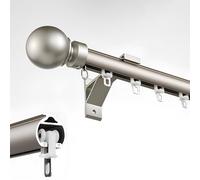 LWJSOCP Ensemble de Tringle à Rideaux Robuste avec Supports, Barres de Rideaux réglables en Aluminium pour Salon, Chambre, Bureau et hôpital, 70 x 600 cm (2,3 x 19,6 pi), Gris, A x 180 cm (2 x 90 cm