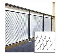 LWJSOCP Filet de Protection antichute en Acier Inoxydable Flexible et Durable de 2 mm d'épaisseur, résistant aux Chocs, pour clôtures de Garde-Corps. Dimensions : 1 x 3 m.