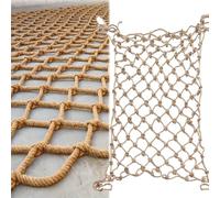 LWJSOCP Filet d'escalade en Corde de Jute, Maille décorative intérieure/extérieure de 10 mm pour Plafond et terrasse, Filet de Protection pour Balustrade d'aire de Jeux, Filet de Garde-Corps pour ba