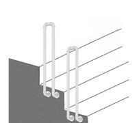 LWJSOCP Main Courante d'escalier à Fixation latérale, Main Courante en Forme de U pour 1 à 2 marches, Barre de Support Robuste et antidérapante pour rampes d'escalier intérieures ou extérieures (Tai