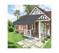 LWJSOCP Moustiquaire rétractable de 2,5 m / 8,2 pi avec manivelle Manuelle pour Porte-fenêtre, fenêtre et devanture de Magasin - Gris - Solution extérieure