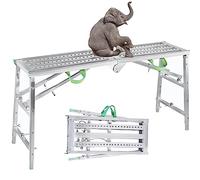 LWJSOCP Plateforme de Travail Pliable en Aluminium - Échelle d'échafaudage réglable en Hauteur pour Le Nettoyage, la rénovation et la Peinture en Hauteur des Camping-Cars - Tabouret léger