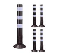 LWJSOCP Poteaux de sécurité réfléchissants, cônes de signalisation Flexibles de 75 cm pour Parcs, Jardins et Routes, Lot de 2, marquages Routiers Noirs de qualité Commerciale pour Une visibilité acc