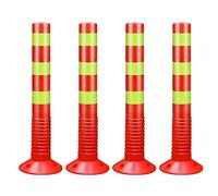 LWJSOCP Poteaux de stationnement réfléchissants, cônes de signalisation Flexibles de 75 cm pour Parcs, Jardins et Rues, Usage Commercial, Lot de 2, Rouge, Solutions durables et Visibles pour la sécu