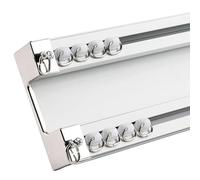 LWJSOCP Rail de Rideau Robuste sur Mesure de 3,5 m, Silencieux et Double, Fixation Facile au Plafond, Blanc. Idéal pour Un Mouvement Fluide des Rideaux et Une réduction du Bruit.