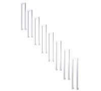 LWJSOCP Rambarde d'escalier Blanche en Forme de U avec Fixations, balustres de Support antidérapants Robustes, Rampe d'escalier Industrielle en Tube carré en Fer forgé pour Une décoration intérieure