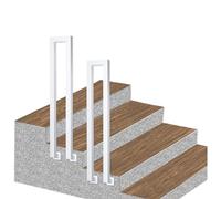 LWJSOCP Rambarde d'escalier en Forme de U pour marches extérieures, Fixation Murale latérale, Robuste et antidérapante, Barre d'appui de sécurité pour 1 à 2 marches, idéale pour Les patios, Jardins,