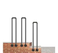 LWJSOCP Rambarde d'escalier Industrielle en Forme de U (1 pièce), Supports de Rampe d'escalier Modernes en métal forgé Blanc avec kit d'installation, Barre de sécurité pour Porche, Jardin ou Couloir