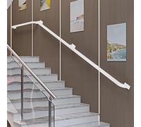 LWJSOCP Rambarde d'escalier Murale intérieure, Ensemble Complet de 30 à 600 cm, Rampe d'escalier Industrielle en Tube galvanisé pour marches de Porche extérieur, Barre d'appui antidérapante (Taille