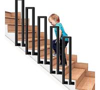 LWJSOCP Rambarde d'escalier Noire en Forme de U, Barre de sécurité, pour intérieur et extérieur, Design Nordique Moderne, antidérapante, Fixation latérale, idéale pour Garage, Grenier et Jardin, 45