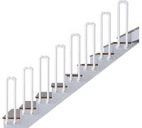 LWJSOCP Rambarde d'escalier pour 1 Marche, Main Courante latérale en Fer forgé Blanc, rambarde en Forme de U pour escaliers extérieurs ou intérieurs, barrière d'escalier décorative pour la