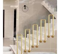 LWJSOCP Rambarde d'escalier, Rampe d'escalier latérale en Forme de U, Rampe en Fer forgé avec kit de Barre d'appui, Garde-Corps pour loft, Jardin extérieur, Villa, Rampe Tubulaire Ronde, 1