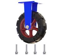 LWJSOCP Roulette Industrielle Fixe Robuste, Roue en Caoutchouc Solide avec vis, Amortisseur de Chocs, Roulette silencieuse, Pied de Rechange 6'', 8'', 10'', 12'' pour Chariot à Outils, éta