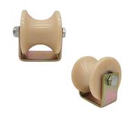 LWJSOCP roulettes pivotantes Robustes, 2 pièces, à rainure en Arc, Roues en Nylon Robustes, poulie directionnelle de Type C, Roue de Guidage pour Tube Rond, pour Machines industrielles, po