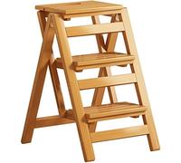 LWJSOCP Tabouret Pliant Portable en Bois, Chaise de bibliothèque, Tabouret de Bureau Multifonction à Plusieurs Niveaux, Chaise de Salle à Manger/Tabouret de Jardinage, Couleur Principale,