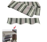 LWJSOCP Toile de Rechange rétractable pour terrasse/Jardin/Balcon, 100% Polyester 280 g/m², avec Lambrequin - Rayures Multicolores - Dimensions : 4 x 2,4 m