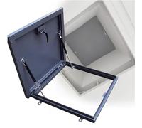 LWJSOCP Trappe de Toit étanche et sécurisée, Porte d'accès aux combles de qualité Commerciale avec vérin à gaz, Cadre en Aluminium, Couvercle de Regard de sous-Sol (65 x 90 cm), Solution d'accès au