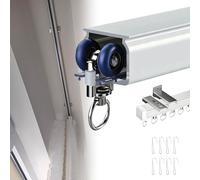 LWJSOCP Tringle à Rideaux Robuste à 1 Voie, Fixation Plafond ou Mur, en Aluminium, 50 à 600 cm, Glissement Fluide grâce à Ses roulettes silencieuses, idéale pour Les Rideaux de 520 cm.