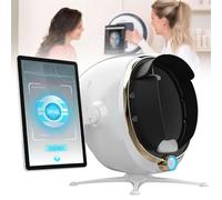 lwjunmm Analyseur de Peau numérique Professionnel 36 MP,analyseur Facial Intelligent avec Technologie à 8 spectres,pour l'évaluation de l'état de la Peau White-13.3in