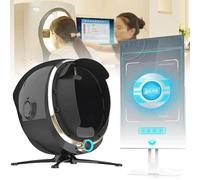 lwjunmm Analyseur de Peau Professionnel,Machine de détection de problèmes de Peau 3D,avec 8 spectres,5 Dimensions et 14 indicateurs d'analyse de données,pour Salon de beauté Black-21.5in