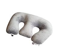 LWKBE Oreiller Infirmier Multifonctionnel pour Jumeaux, Oreiller d'allaitement pour Femmes Enceintes, Tissu de Coton Lavable en Machine,Gris