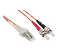PATCH-KABEL - LC (M) - ST (M) - 5 M - GLASFASER - 50/125 MIKROMETER - ( OM2 ) - HALOGENFREI