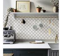 LWLFC Credence Adhesive pour Cuisine 15X15 Abstrait Stickers Cuisine Stickers Muraux Cuisine Carrelage Adhesif Mural Stickers Salle de Bain Dalle Pvc Adhesive Murale (10 Pièces)
