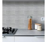 LWLFC Credence Adhesive pour Cuisine 15X15 Marbre Gris Clair Stickers Cuisine Stickers Muraux Cuisine Carrelage Adhesif Mural Stickers Salle de Bain Dalle Pvc Adhesive Murale (12 Pièces), 15x15cm