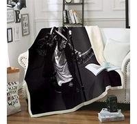 LWLFC Plaid Polaire 150X200 Motif Michael Jackson Plaid Couverture Polaire Couverture en Flanelle Épaisse Douce et Confortable,Plaid Polaire Sherpa Couverture Laine Plaid pour Canapé